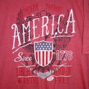 America 1776 Men's tee shirt 2XL NWOT